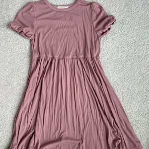 Tottini Kids girls mauve ribbed knit dress